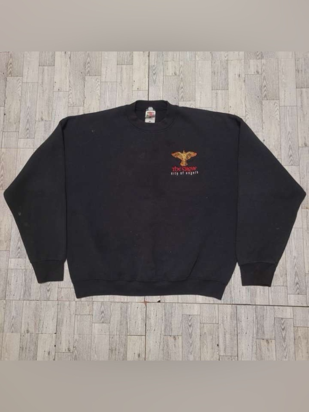 Men's Vintage 1996 The Crow City Of Angels Black Promotional Sweatshirt Size XL
